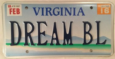 VA vanity DREAM BALL license plate Baseball MLB basketball NBA Soccer volleyball