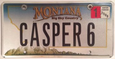 Vanity CASPER license plate Friendly Ghost Cartoon Fear Goblin Haunt Comic Book