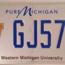 WESTERN MICHIGAN UNIVERSITY BRONCOS license plate College Buster Bronco WMU MI