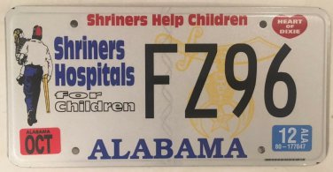 Freemason SHRINERS HELP CHILDREN license plate Freemasonry Secret Master Masonic