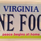 Vanity ONE FOOT license plate Song Fun Amputee Measure in Front Of  Other Grave