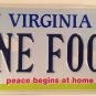 Vanity ONE FOOT license plate Song Fun Amputee Measure in Front Of  Other Grave