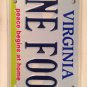 Vanity ONE FOOT license plate Song Fun Amputee Measure in Front Of  Other Grave