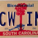 Vanity CW ING C WING license plate Star Wars Plane Pilot Space Wings Airlines