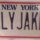 New York vanity ALY JAKE license plate Jacob Jack Jay Jackie Alyssa Allison Alli