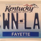Vanity COMMON LAW license plate Lawyer Attorney Legal Firm JD Judge