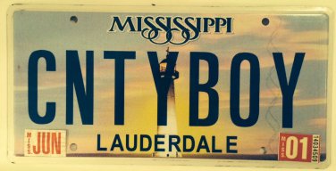 Vanity COUNTRY BOY license plate Cowboy Rancher Farmer Farm Ranch Agriculture