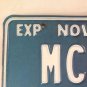 South Carolina vanity MC DOW MCDOW license plate McDowell Mac Do Down MacDowell