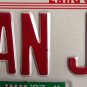 Vanity 1 DAN JM Jim license plate Daniel Danny Dannie Danielle James Jimmy Danna