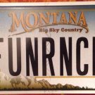 Montana vanity FUN RANCH license plate Horse Cow Cowboy Farm Cowgirl Agriculture