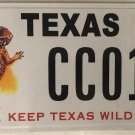 TX WILDLIFE HORNED LIZARD license plate Horn Frog TCU Reptile Wild Desert Animal