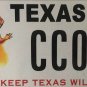 TX WILDLIFE HORNED LIZARD license plate Horn Frog TCU Reptile Wild Desert Animal