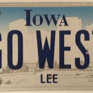 Vanity GO WEST license plate Rich Cowboy Ranch Horse Marx Disco Retire Park Dead
