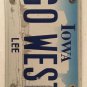 Vanity GO WEST license plate Rich Cowboy Ranch Horse Marx Disco Retire Park Dead