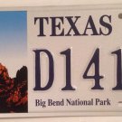 TX BIG BEND NATIONAL PARK license plate Santa Elena Canyon Chisos Mountain Trail