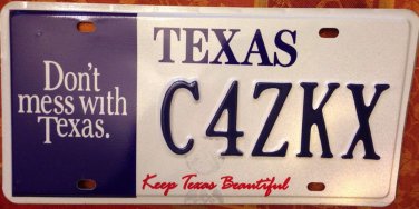DON'T MESS with Texas KEEP TX BEAUTIFUL license plate environment Wildlife Park
