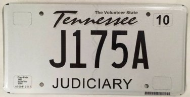 TN JUDICIARY JUDGE license plate Justice Legal Lawsuit Court Law Attorney Lawyer