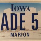 Vanity WADE 55 1955 license plate Waddell Wadell Wayde Waydell Dwade