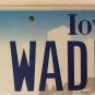 Vanity WADE 55 1955 license plate Waddell Wadell Wayde Waydell Dwade