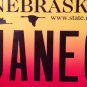 Nebraska vanity GO JANE GO license Plate Jayne Janet Janice Jany Janine Jan Jana