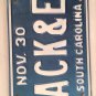 Vanity JACK & EH license plate John Elaine Ellen Emma Ehud Ely Jackie Jackson SC