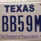 UNIVERSITY TEXAS UT AUSTIN LONGHORNS license plate NCAA Football Bevo Hook 'em