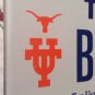 UNIVERSITY TEXAS UT AUSTIN LONGHORNS license plate NCAA Football Bevo Hook 'em