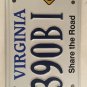 SHARE ROAD license plate BIke bicycle cyclist safety Biker jog sign Motorcycle