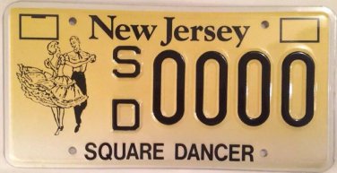 SQUARE ROUND BALLROOM DANCER license plate Dancing Waltz Foxtrot Tan