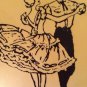 SQUARE ROUND BALLROOM DANCER license plate Dancing Waltz Foxtrot Tan
