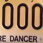 SQUARE ROUND BALLROOM DANCER license plate Dancing Waltz Foxtrot Tan