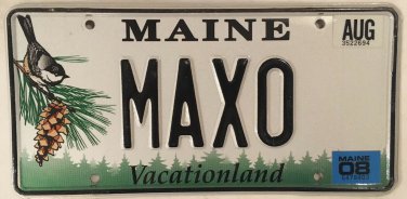ME vanity MAXIMILIAN MAX O license plate Maxime Maxim Maximiliano Maxwell Maximo