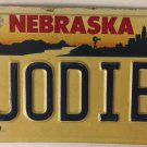 Nebraska vanity JODIE JODY license plate Judith Judy Jodi Judie Jodee Jodey