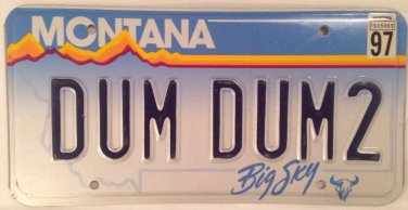 Vanity DUM DUM license plate lollipop Candy bullet Gun Girls Song Dums Dugan Roc