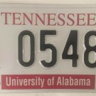 TN UNIVERSITY ALABAMA license Roll Crimson Tide UA Tuscaloosa Big Al AL TENN