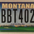 GOLF THE BIG SKY license plate Golfing Golfer Tee Club Course