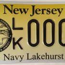 New Jersey NAVY LAKEHURST NAVAL  AIR COMMAND license plate MDL Maxfield Aircraft
