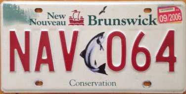 SALMON CONSERVATION license Plate Fish Park wildlife wild animal Fishing NAV 064