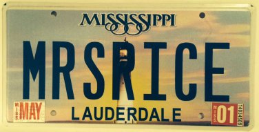 Vanity MRS RICE license plate Chinese Food Asian Burner Japanese Car Cereal