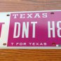 TX vanity DON'T H8 HATE license plate Love Tolerance Respect Hatred Racism enjoy