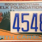 North Carolina WILDLIFE ELK license plate Moose Wild Animal Park deer hunt NC
