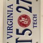 VIRGINIA TECH University HOKIES license plate Hokie HokieBird Blacksburg VT
