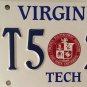 VIRGINIA TECH University HOKIES license plate Hokie HokieBird Blacksburg VT