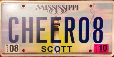 Vanity CHEER CHEERLEADING 2008 license plate Cheerleader USASF Dance UNA UCA 08