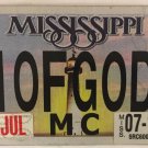 MOTORCYCLE vanity 10 FOR GOD license plate Commandments Religion Christ Jesus