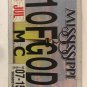 MOTORCYCLE vanity 10 FOR GOD license plate Commandments Religion Christ Jesus