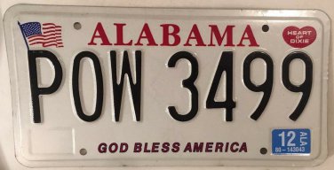 GOD BLESS AMERICA license plate POW War Terror UNITED USA Support Troops Christ