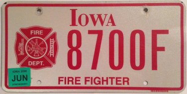 FIRE DEPARTMENT FD FIREFIGHTER fireman license plate IAFF EMS Fire Fighter