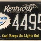 FRIENDS COAL license plate Lights Electricity Energy Mine Coalfield Mining Miner