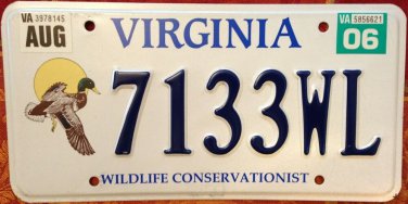 Wildlife MALLARD DUCK license plate hunter bird gun Ducks Unlimited hunt D/U